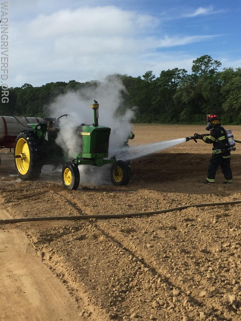 Tractor Fire Andrews Farm Sound Ave. May 2016